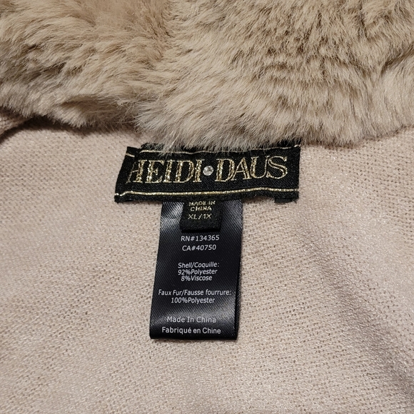 Heidi Daus faux fur Trim Knit Sweater - Picture 2 of 3